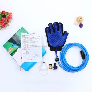Pet bathing massage gloves, five-finger connected tube water spray cleaning, bath hair removal brush, pet cleaning supplies in stock